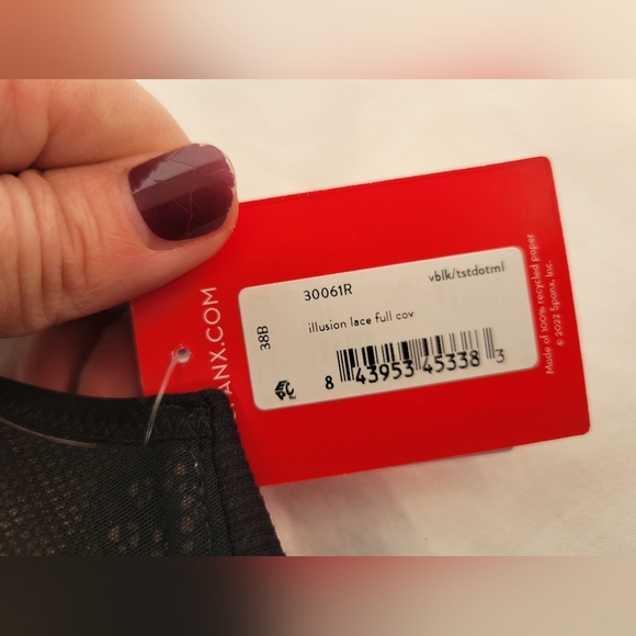 NWT Spanx Bra-llelujah! Illusion Lace Full Coverage Bra Black - Picture 5 of 11